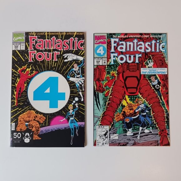 Vintage Fantastic Four Comics #358 and #359, 1991, Marvel Comics - Picture 1 of 15